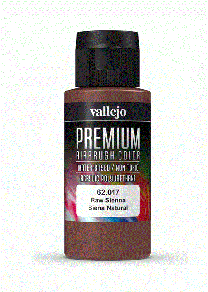 Vallejo AV62017 Premium Colour Raw Sienna 60 ml (8938264363245)