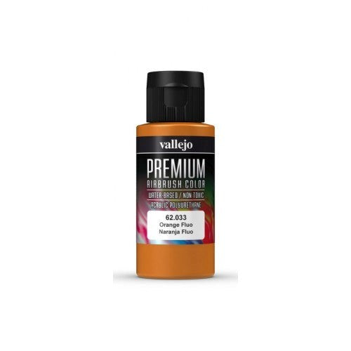Vallejo AV62033 Premium Colour Fluorescent Orange 60 ml