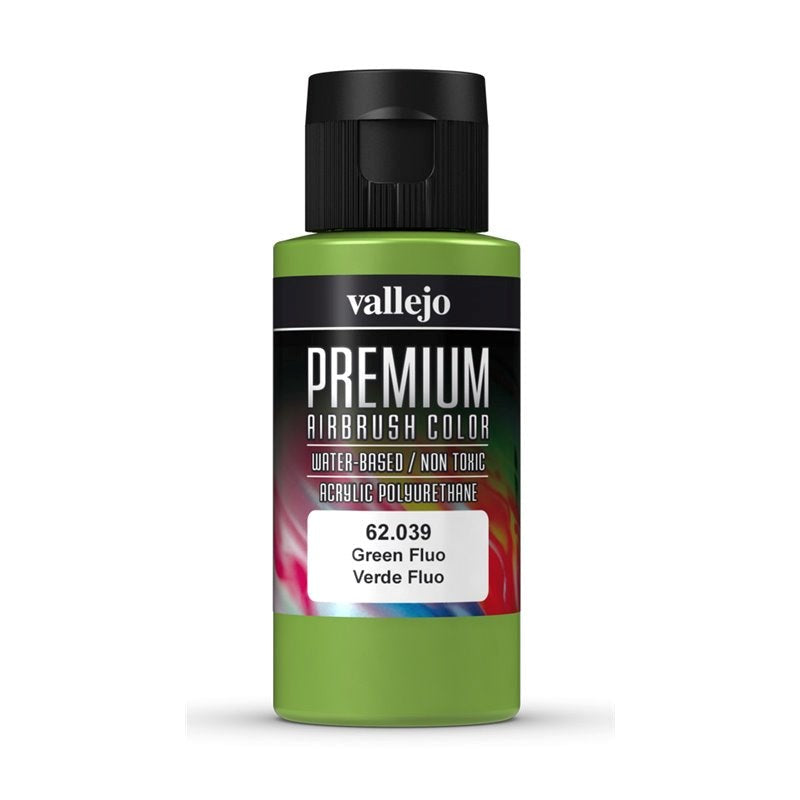 Vallejo AV62039 Premium Colour Fluorescent Green 60 ml (8938265411821)