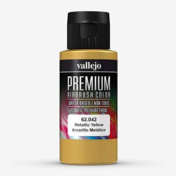 Vallejo AV62042 Premium Colour Metallic Yellow 60 ml (8938265673965)