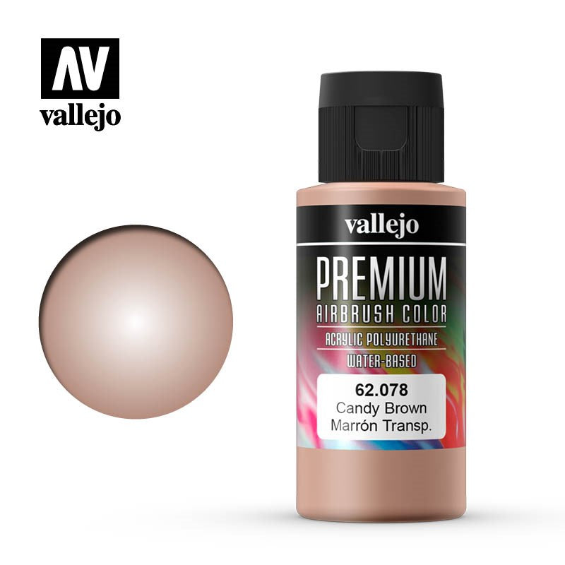 Vallejo AV62078 Premium Colour Candy Brown 60 ml
