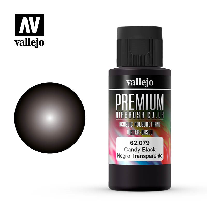 Vallejo AV62079 Premium Colour Candy Black 60 ml