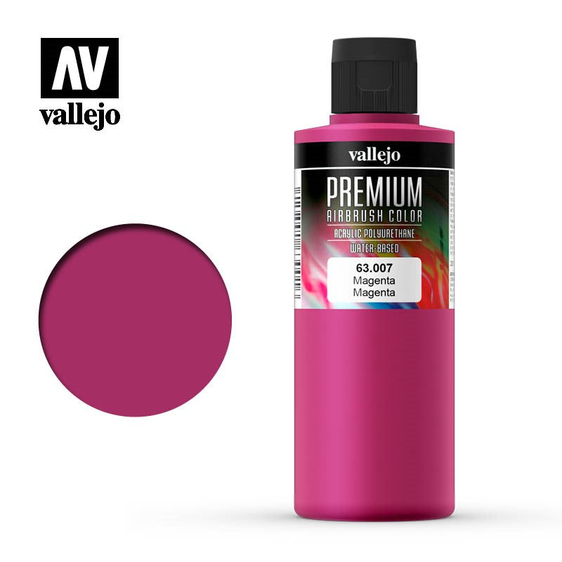 Vallejo AV63007 Premium Colour Magenta 200ml (8938269507821)