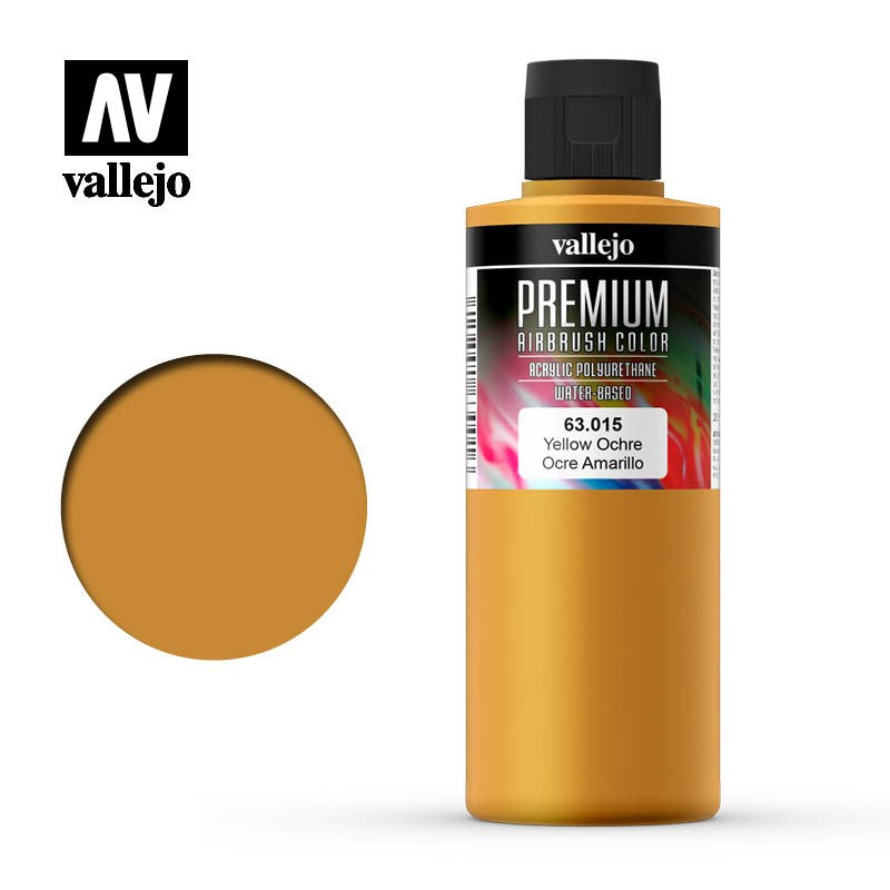 Vallejo AV63015 Premium Colour Yellow Ochre 200ml