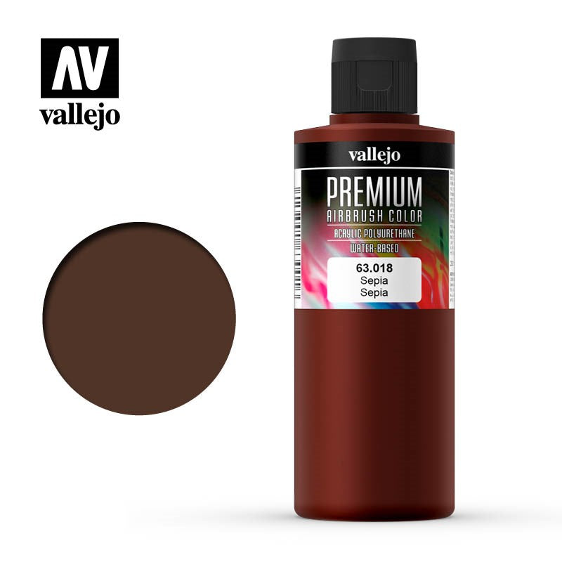 Vallejo AV63018 Premium Colour Sepia 200ml (8938270621933)