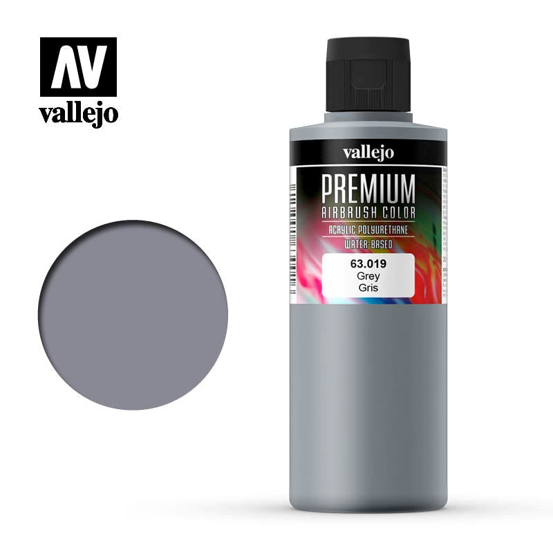 Vallejo AV63019 Premium Colour Grey 200ml (8938270687469)