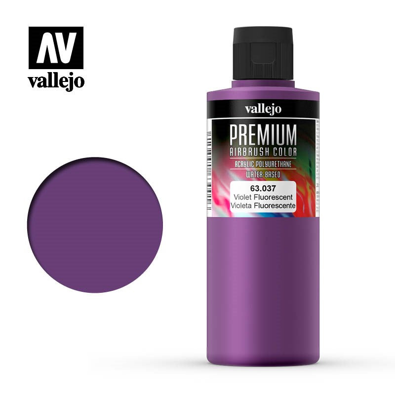 Vallejo AV63037 Premium Colour Fluorescent Voilet 200ml (8938271342829)