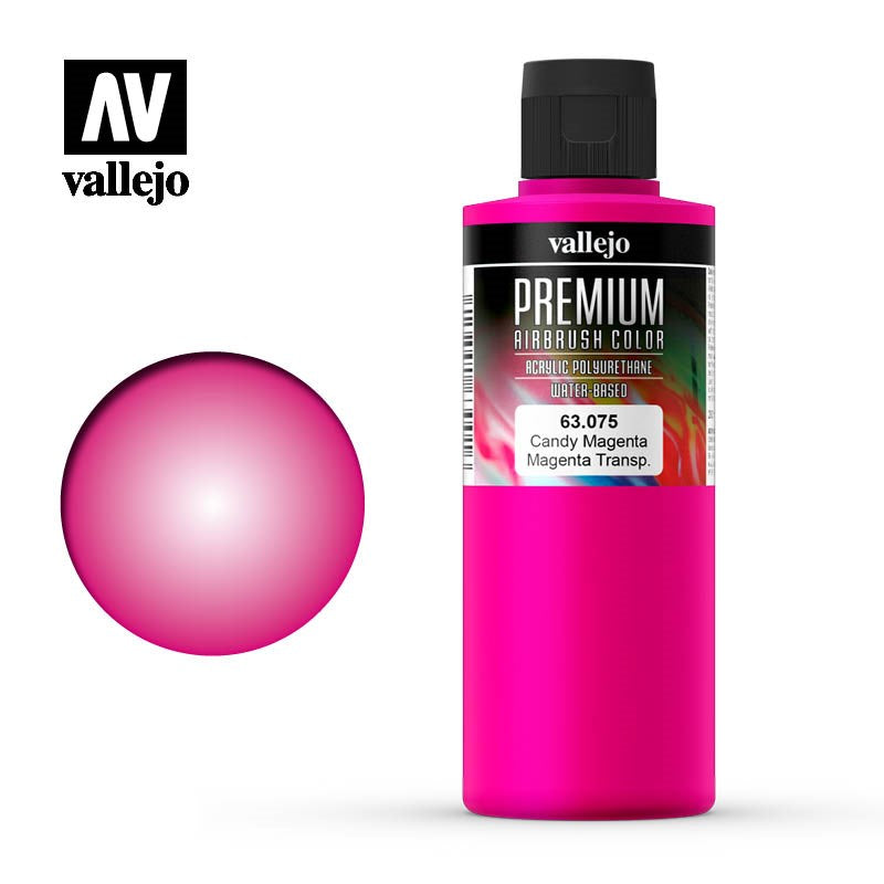 Vallejo AV63075 Premium Colour Candy Magenta 200ml