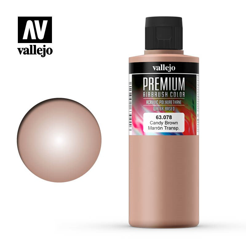 Vallejo AV63078 Premium Colour Candy Brown 200ml (8938273472749)