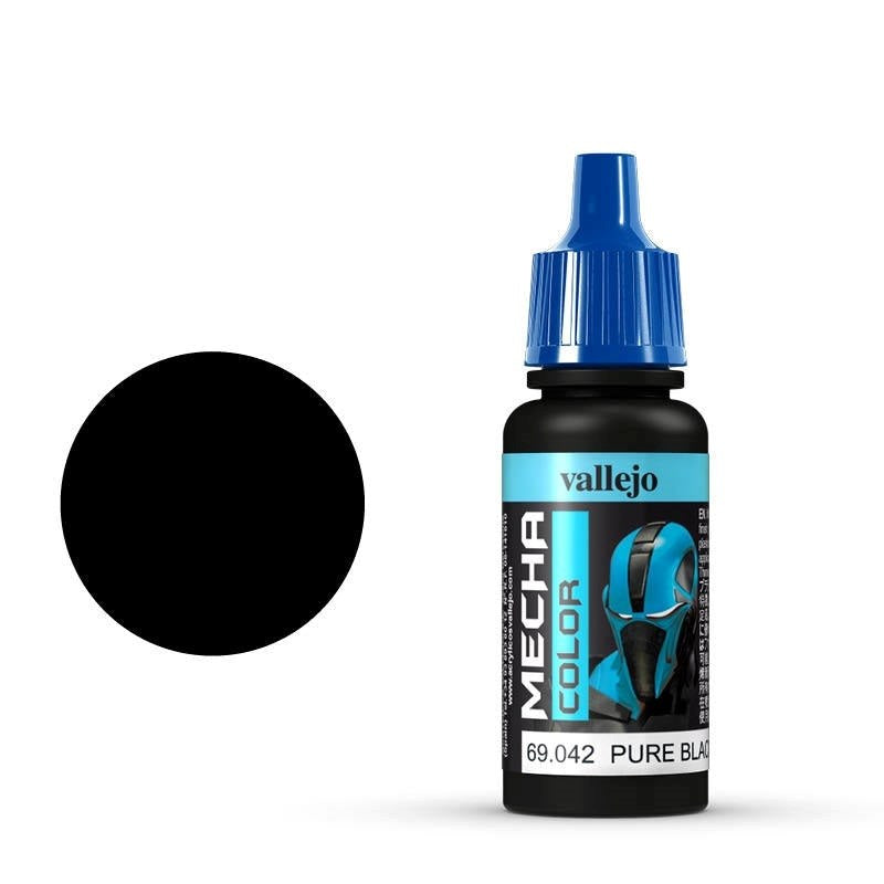 Vallejo AV69042 Mecha Colour Pure Black 17ml (8938277175533)