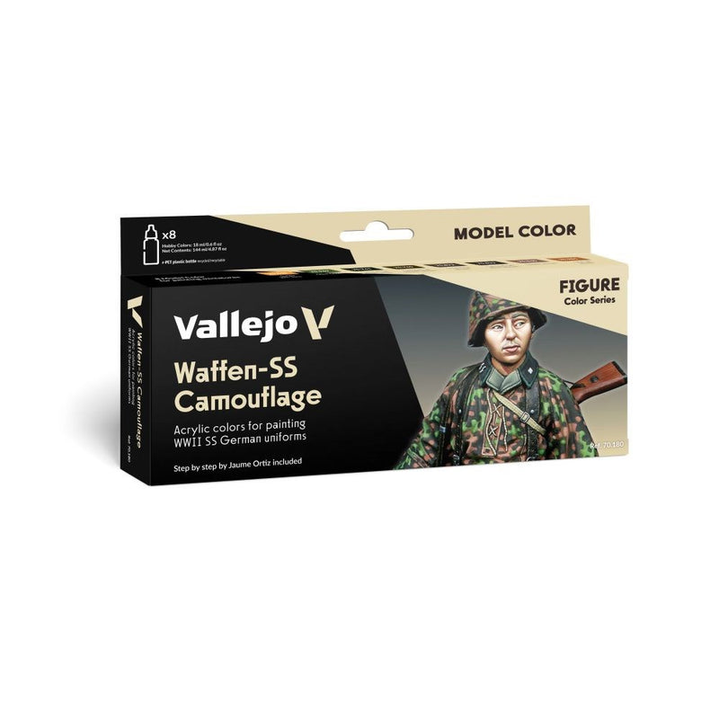 Vallejo AV70180 Model Colour Waffen-Ss Camouflage By Jaume Ortiz Figure 8 Colour Set