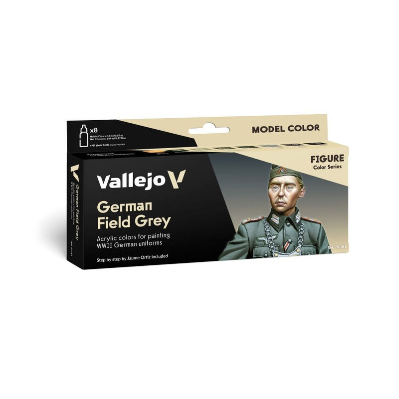 Vallejo AV70181 Model Colour German Field Grey By Jaume Ortiz Figure 8 Colour Set