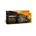 Vallejo AV70183 Model Colour Rust; Stain & Streaking By Scratchmod Effects 8 Colour Set (8938280845549)