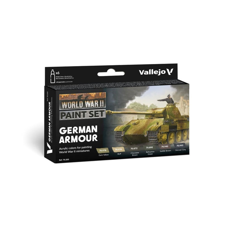 Vallejo AV70205 Model Colour German Armour  WWII 6 Colour Set