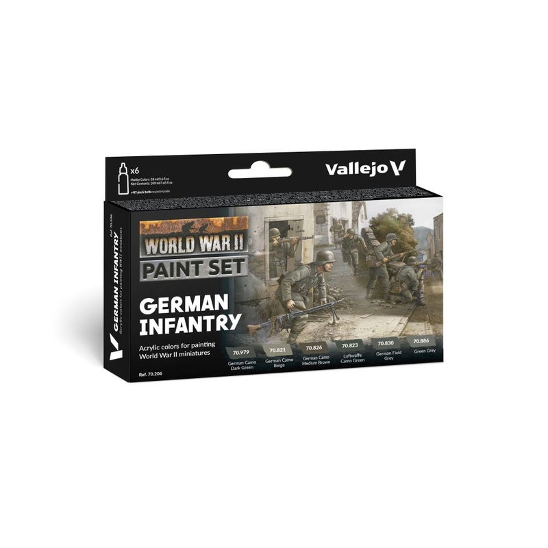 Vallejo AV70206 Model Colour German Infantry  WWII 6 Colour Set