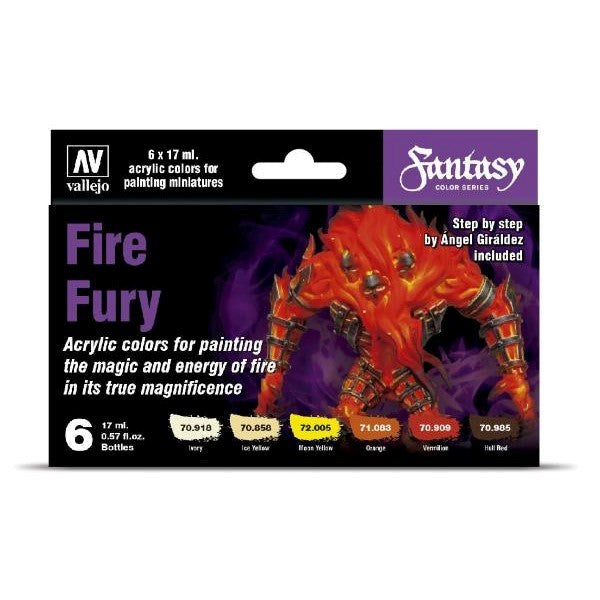 Vallejo AV70243 Fantasy Color Series Fire Fury Set (6) (8938281894125)