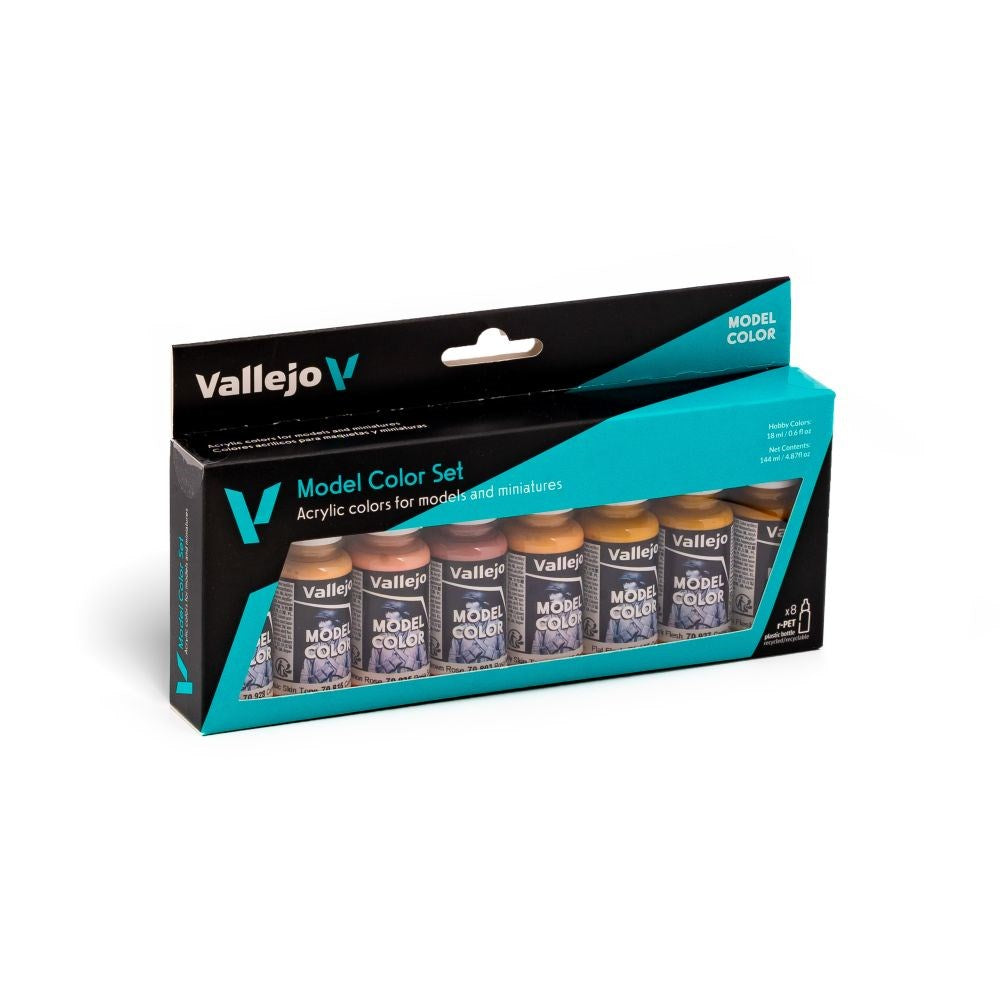 Vallejo AV70258 Model Colour Face & Skin Tones Figure 16 Colour Set (8938282451181)