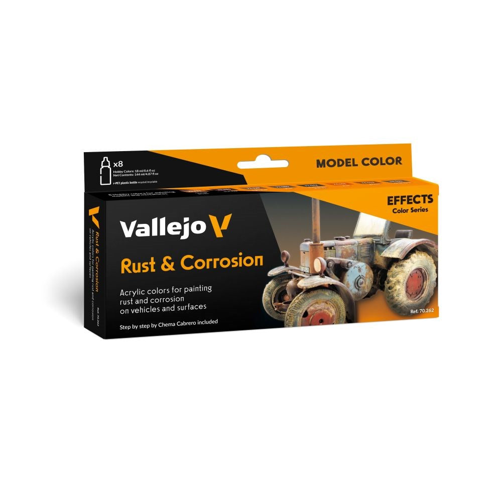 Vallejo AV70262 Model Colour Rust & Corrossion By Chema Cabrero Effects 8 Colour Set (8938282844397)