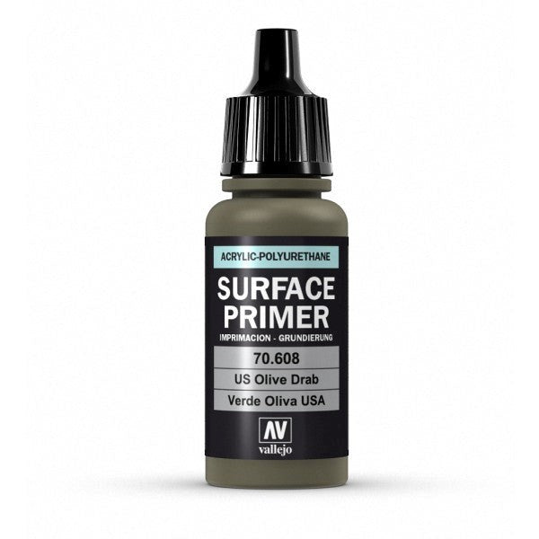 Vallejo AV70608 Surface Primer US Olive Drab 17 ml (8938284548333)