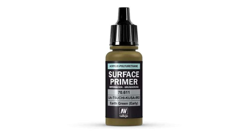 Vallejo AV70611 Surface Primer IJA-Tsuchi-Kusa-IRO Earth Green (early) 17 ml