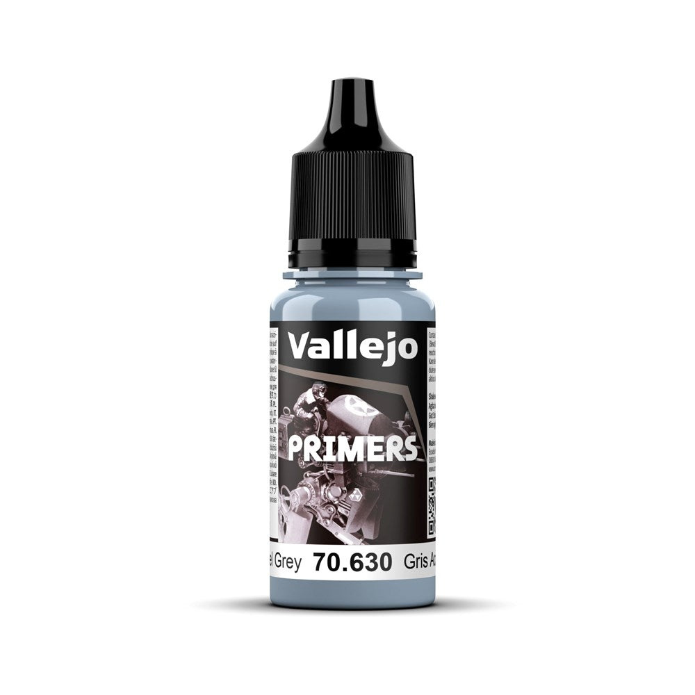 Vallejo AV70630 Surface Primer Steel Grey 18ml (8938285465837)