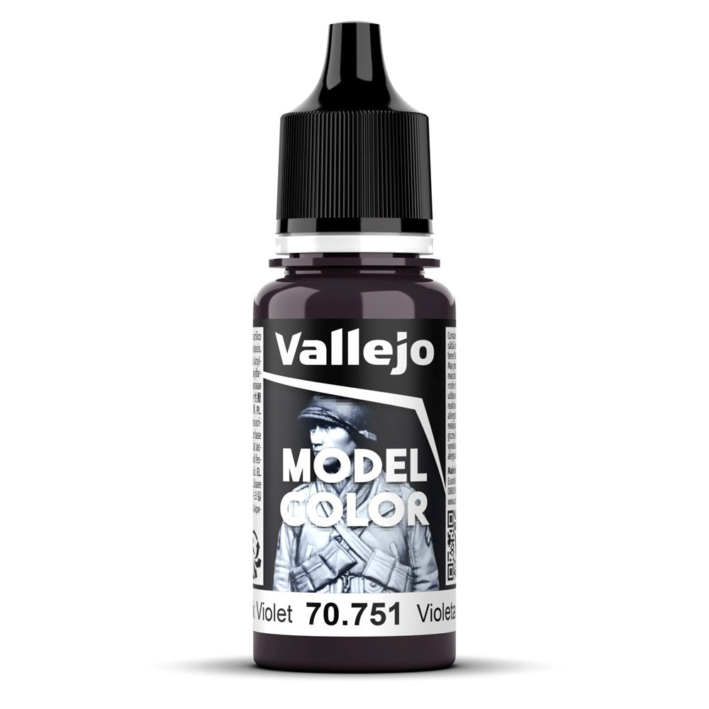 Vallejo AV70751 Model Colour Black Violet 18ml (8938286645485)