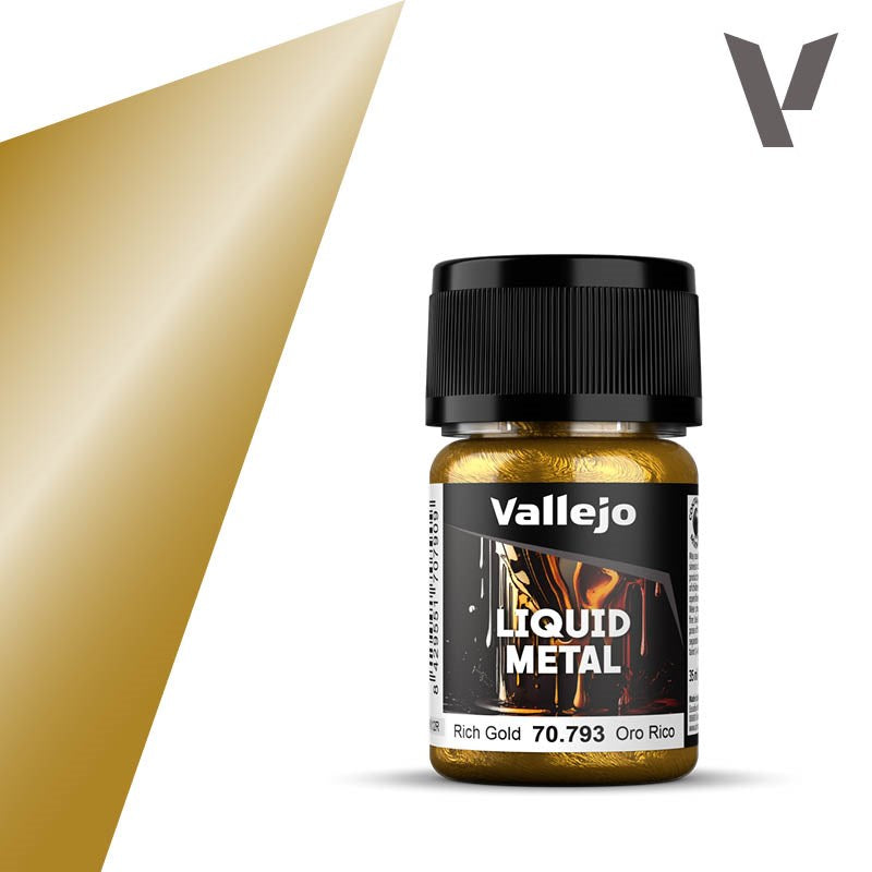 Vallejo AV70793 Model Colour Metallics Rich Gold 35ml (8938288775405)