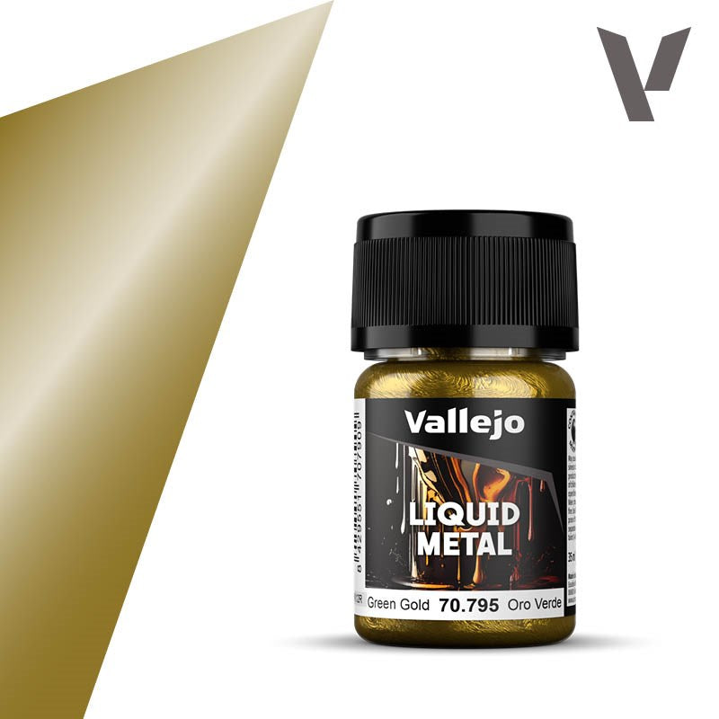 Vallejo AV70795 Model Colour Metallics Green Gold 35ml (8938289135853)