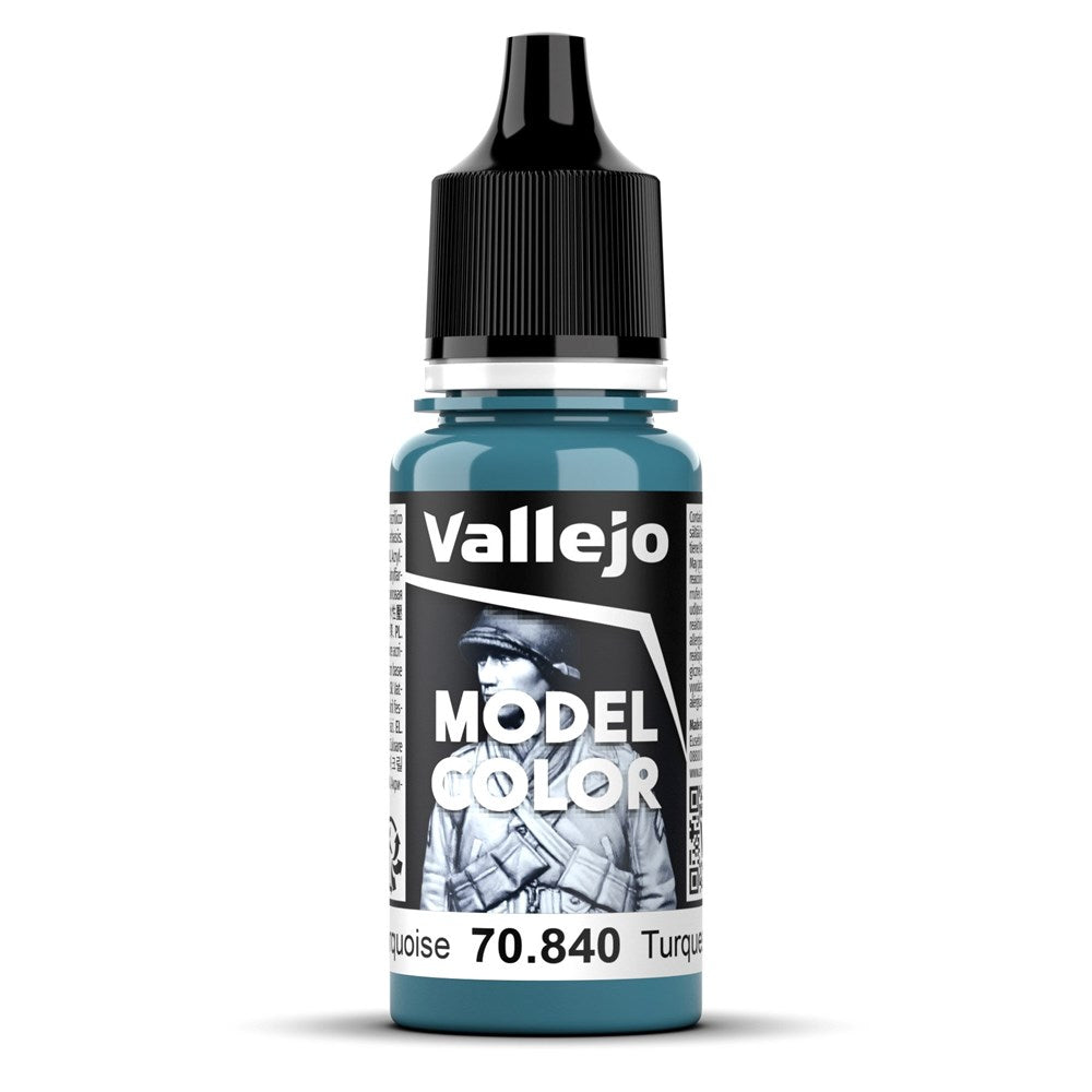 Vallejo AV70840 Model Colour Light Turquoise 18ml (8938292216045)