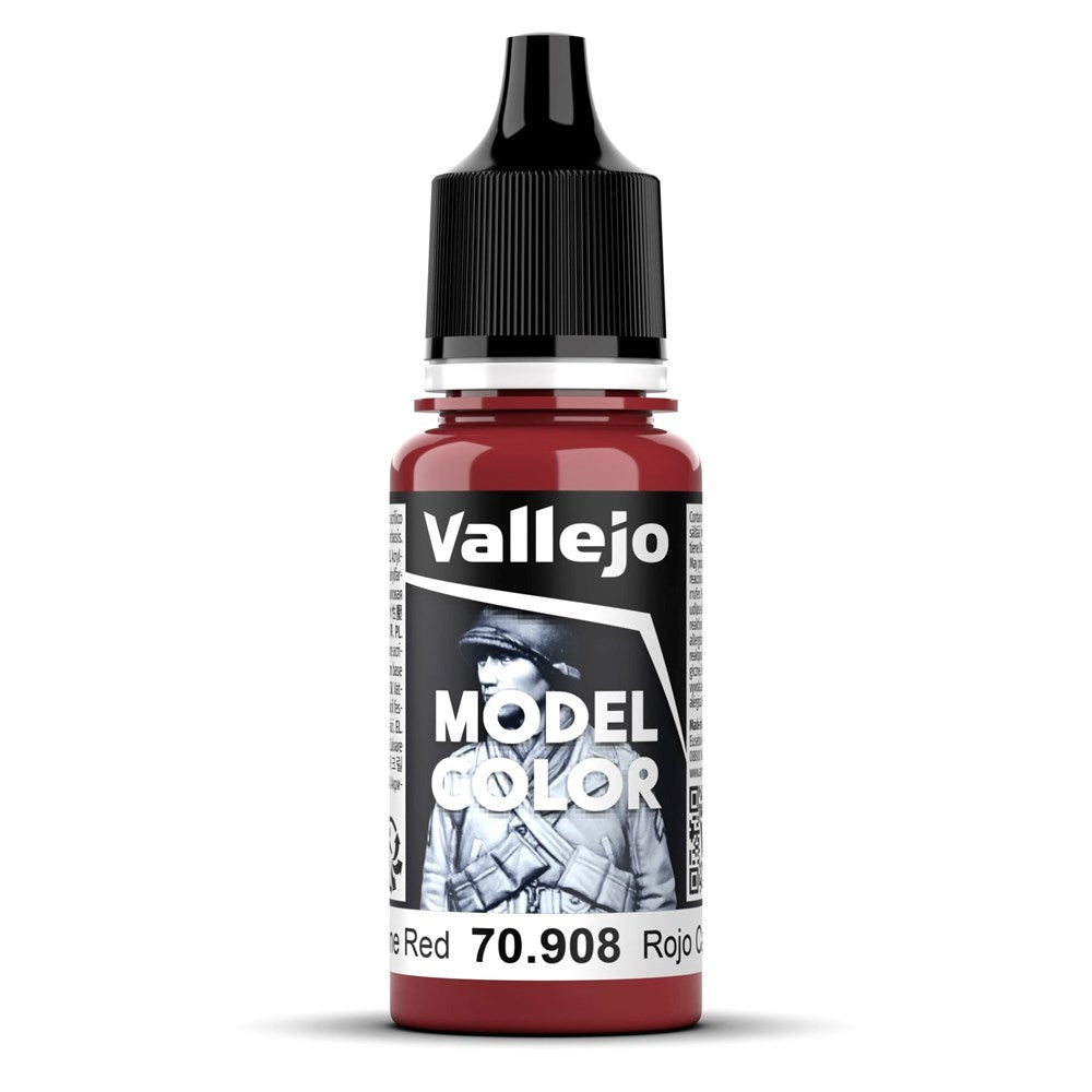 Vallejo AV70908 Model Colour Carmine Red 18ml (8938297098477)