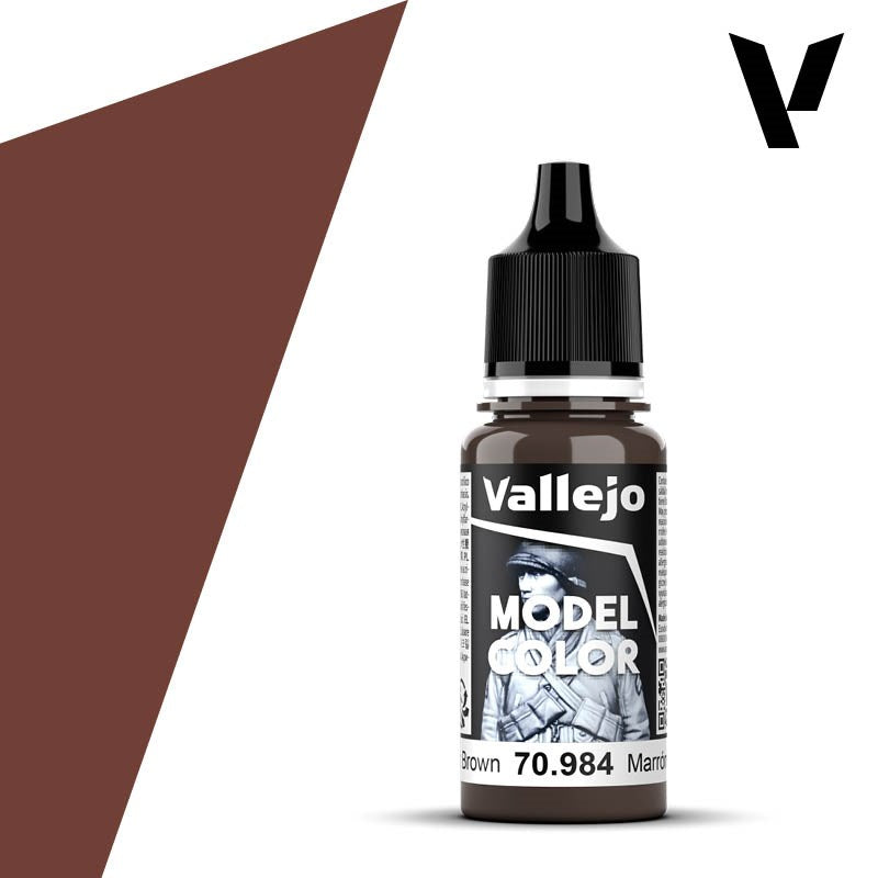 Vallejo AV70984 Model Colour Flat Brown 18ml (8938302767341)