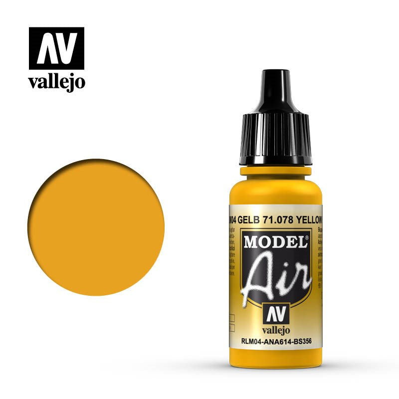 Vallejo AV71078 Model Air Yellow RLM04 17 ml (8938310369517)