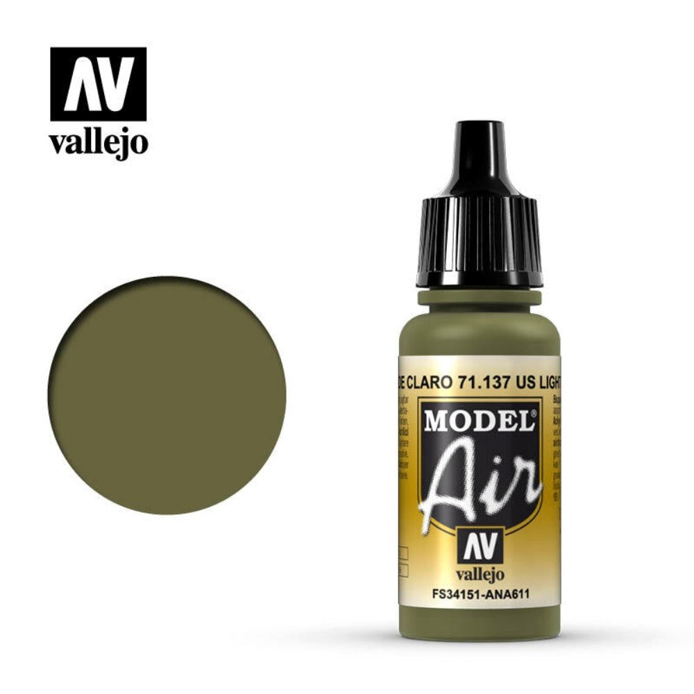 Vallejo AV71137 Model Air US Light Green 17 ml (8938314793197)