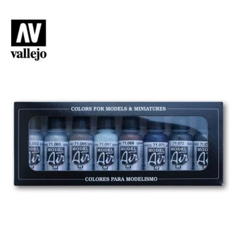Vallejo AV71176 Model Air Metallic Colours 8 Colour Set