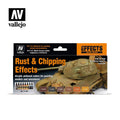 Vallejo AV71186 Model Air Effects 8 Colour Set Rust & Chipping Effects 17ml (8938318233837)