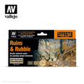 Vallejo AV71214 Model Air Ruins & Rubble 8 Colour Acrylic Paint Set (8938319839469)