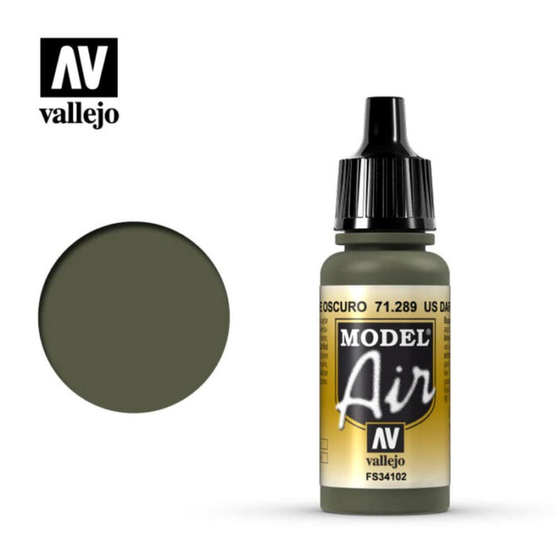 Vallejo AV71289 Model Air US Dark Green 17 ml