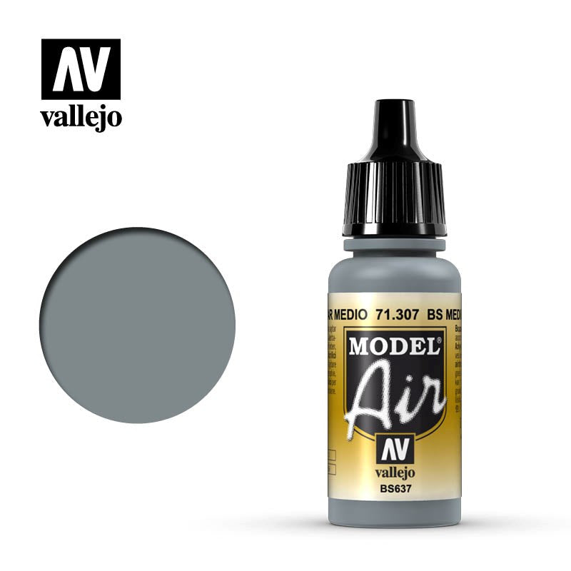 Vallejo AV71307 Model Air BS Medium Sea Grey 17 ml (8938324295917)
