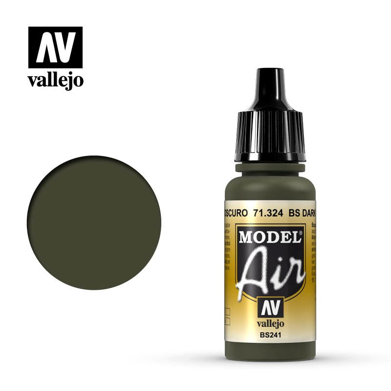 Vallejo AV71324 Model Air BS Dark Green 17 ml (8938325344493)