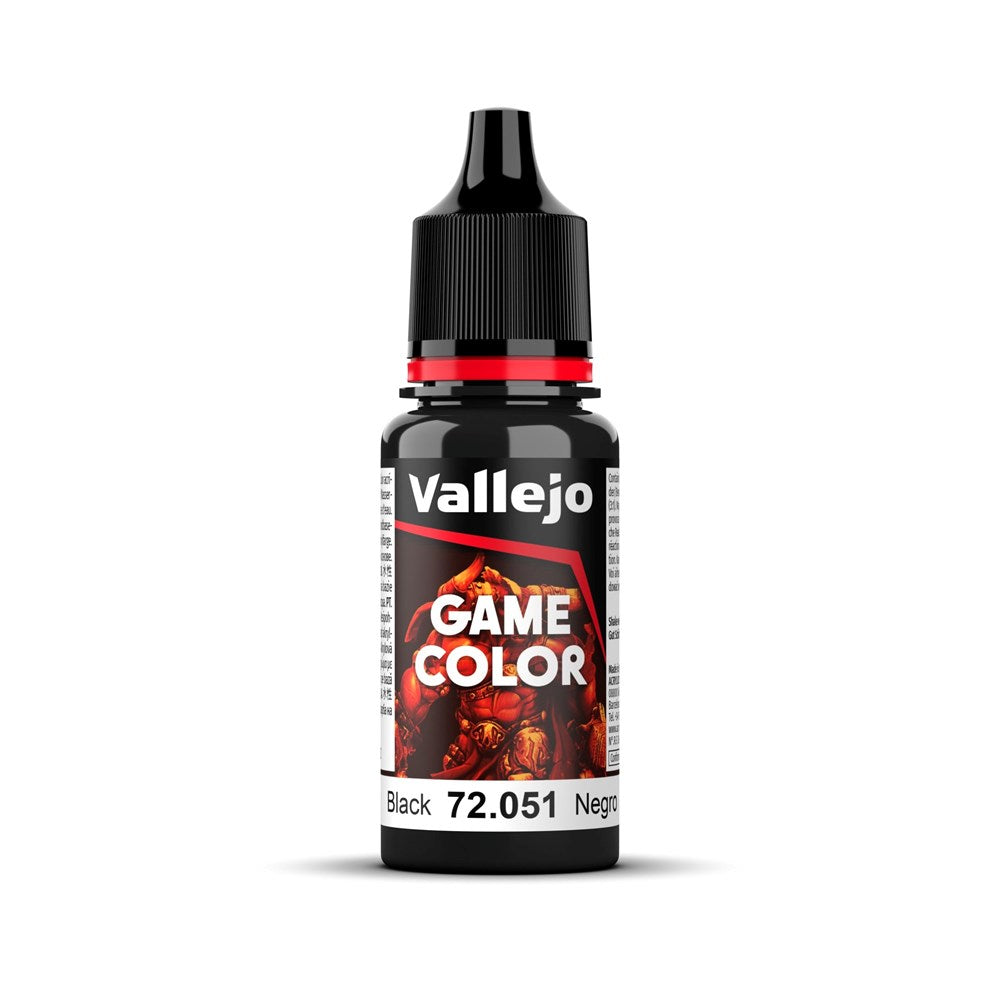 Vallejo AV72051 Game Colour Black 18ml (8938334028013)