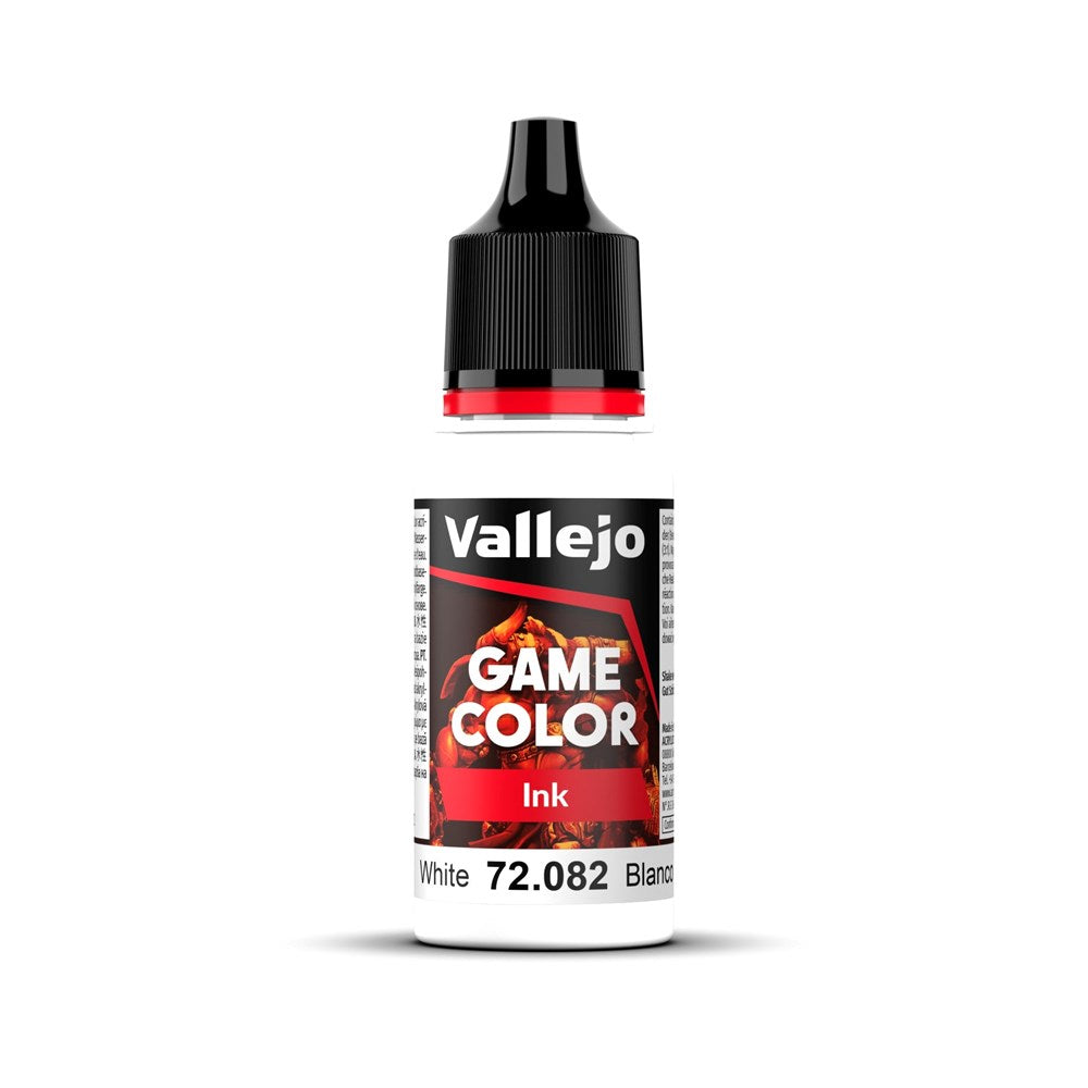 Vallejo AV72082 Game Colour Ink White 18ml (8938335928557)