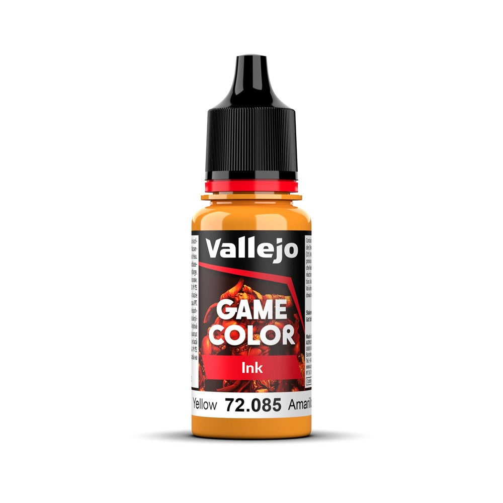 Vallejo AV72085 Game Colour Ink Yellow 18ml (8938336223469)