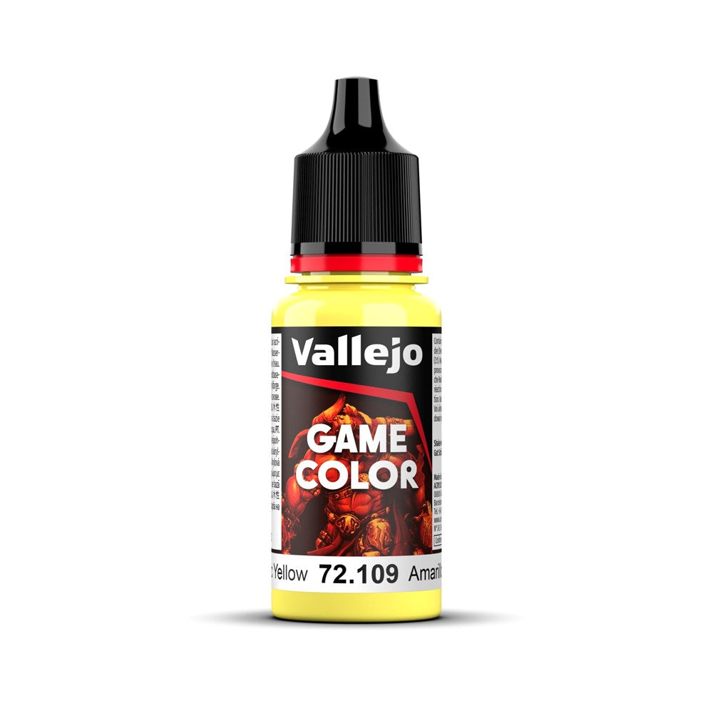 Vallejo AV72109 Game Colour Toxic Yellow 18ml (8938338877677)