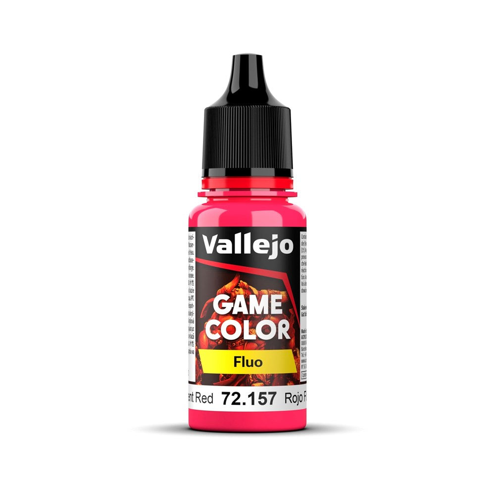 Vallejo AV72157 Game Colour Fluorescent Red 18ml (8938340843757)