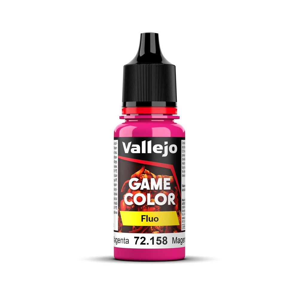 Vallejo AV72158 Game Colour Fluorescent Magenta 18ml (8938340909293)