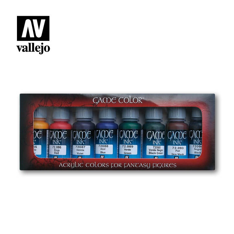 Vallejo AV72296 Game Colour Game Ink 8 Colour Set (8938342645997)