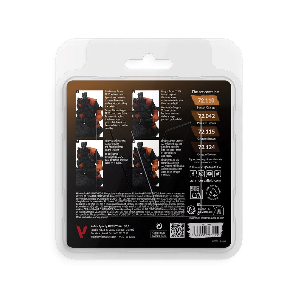 Vallejo AV72385 Game Colour Leather Set (8938343858413)