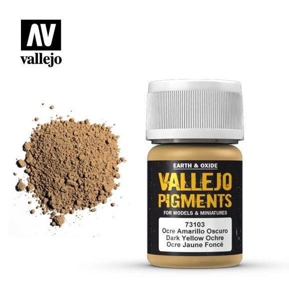 Vallejo AV73103 Pigments Dark Yellow Ochre 30 ml