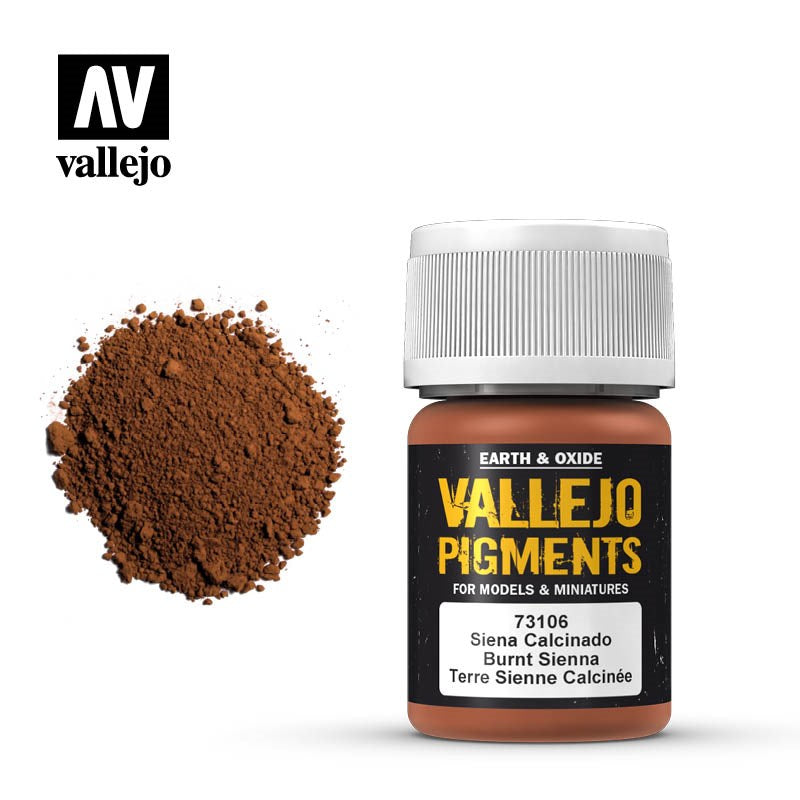 Vallejo AV73106 Pigments Burnt Sienna 30 ml