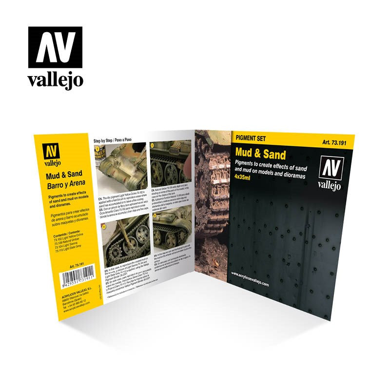 Vallejo AV73191 Pigments Set Mud & Sand 35ml (8938354671853)